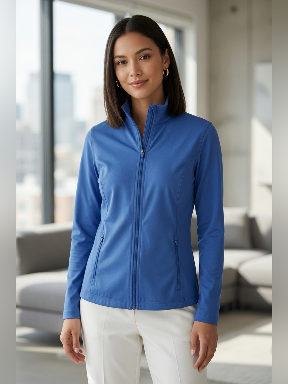 J.McLaughlin Athletic Jacket Softshell Full Zip L